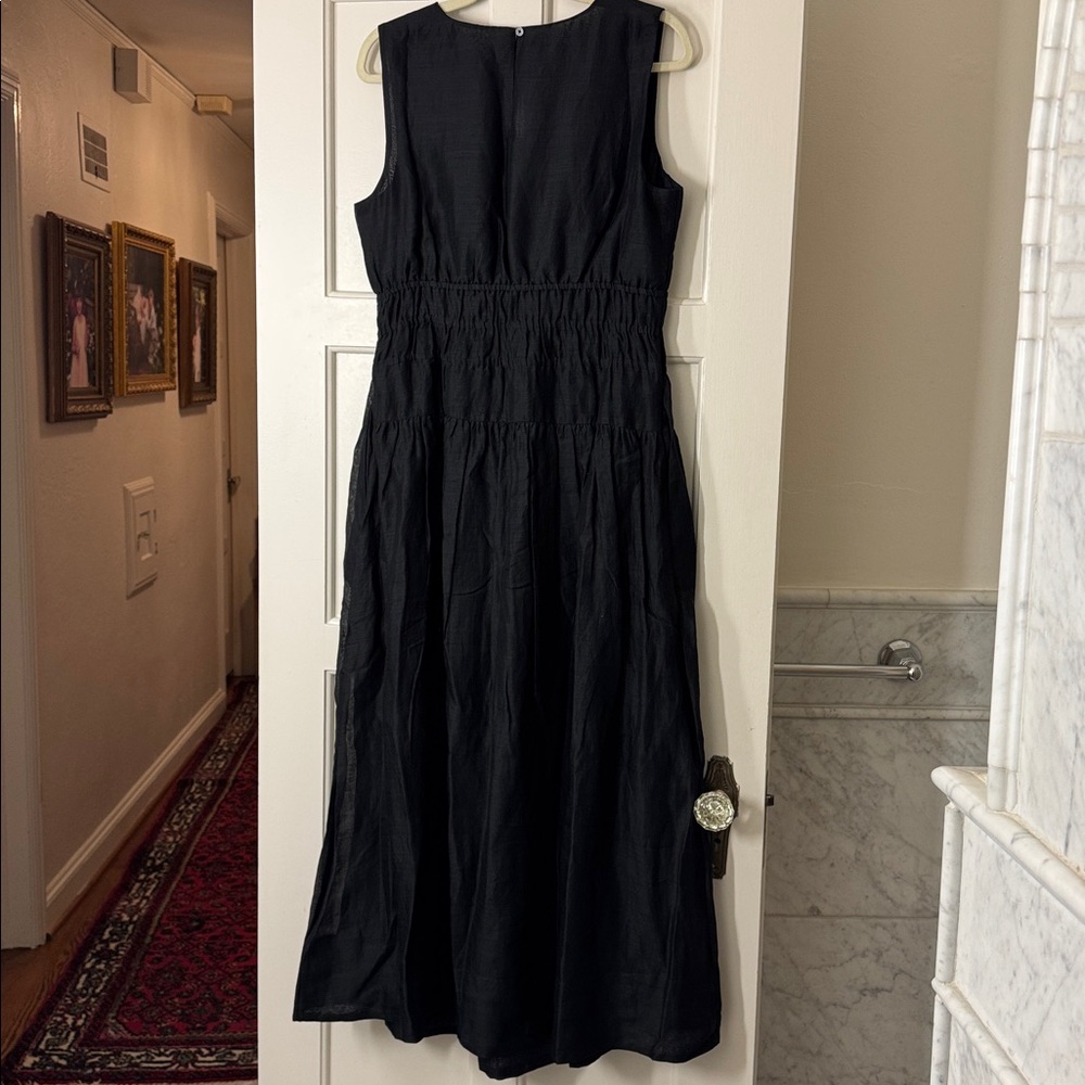 J.Crew Tall Hyacinth V-neck dress in ramie CJ398 - Picture 11 of 11